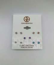 Giani Bernini Sterling Silver Earring Set, Multicolor Cubic Zirconia Five Stud - £29.89 GBP