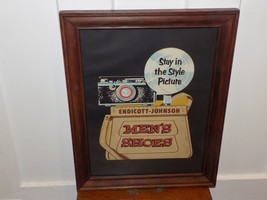 Vintage Endicott Johnson Cardboard Store Display in Frame - $222.75