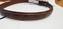 Boy&#39;s Oil Tanned Cowhide Leather Belt Size 30 Weave Pattern New W/O Tags - $11.60