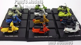 Vespa Scooter Set of 12 different Motorcycles 1/32 Scale Diecast Models - $98.99