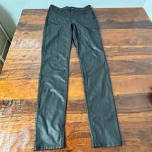 White House Black Market Women's Skinny Black Leather Jegging Pants Size 0 - $29.11