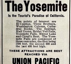 1904 Union Southern Pacific Railway Yosemite Advertisement Railroad Ephe... - $19.99