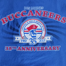 T Shirt Des Moines Buccaneers Hockey 2015 35th Anniversary Adult Size L ... - £11.85 GBP