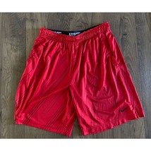 Nike Dri-Fit Red Diagonal Stripe Basketball Athletic Workout Shorts Men&#39;... - €21,47 EUR