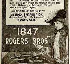 1904 Rogers Brothers 1847 Silver Plate Advertisement Ephemera 4.25 x 2.5&quot; - $27.28 CAD