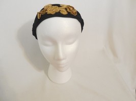 INC International Concepts Black Gold Sequined Turban Headband S170 S170 - £7.93 GBP