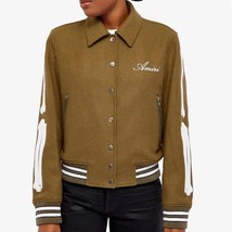 Brown Skeleton Varsity Jacket  - $2,397.51 MXN+
