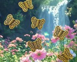 20 pcs Butterfly Spacer Beads Gold 2 Sided 3D Vein Texture Butterflies 1... - $12.19