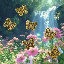 20 pcs Butterfly Spacer Beads Gold 2 Sided 3D Vein Texture Butterflies 10x8mm - £9.79 GBP