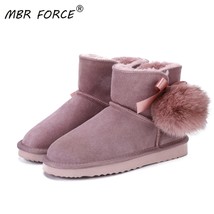 MBR FORCE Australia Women Snow Boots 100% Genuine Cowhide Leather Ankle Boots Wa - £54.22 GBP