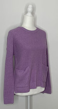 Melloday NWT Two Pocket Knit Lavender Pullover Long Sleeve Sweater XS L3 - £13.94 GBP