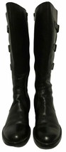 Ecco Black Hobart Buckle Riding Knee High Boots Womens Size 37 EU 6-6.5 US Fall - £27.84 GBP