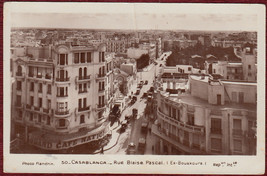Photo Postcard Casablanca Maroc Morocco to Belgrad 1935 - £8.31 GBP