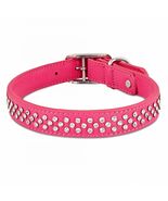 Youly Leather Bling Pink Dog Collar, For Neck Sizes 15-18, Medium - $404.91 MXN Youly Leather Bling Pink Dog Collar, For Neck Sizes 15-18, Medium - $404.91 MXN
