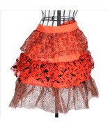 Halloween Orange Jack O Lanterns Frilly Apron by Melrose Int  CLOSEOUT - $14.53