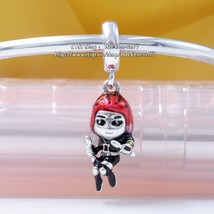 925 Sterling Silver Mar vel The Avengers Black Widow Dangle Charm  - £13.18 GBP