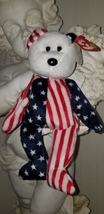 RARE Retired 1999 Ty Spangle Beanie Baby Patriotic Bear With Errors. - £1,952.65 GBP