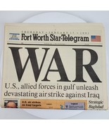 Vintage 1991 Fort Worth Star Telegram WAR January 17 US Forces In Gulf - $17.54