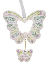 Hallmark Ornament 2020, My Mom, My Friend Butterfly Porcelain - £23.35 GBP