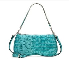 New Patricia Nash Blue Leather Zip Top Hand Bag $169 - £111.44 GBP