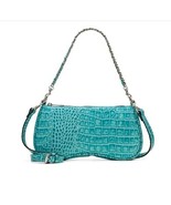 NEW PATRICIA NASH BLUE LEATHER ZIP TOP HAND BAG $169 - £110.01 GBP