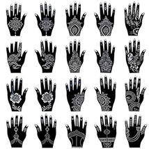 Henna Tattoo Stencil Kit/Temporary Tattoo Template Set of 20 Sheets - $12.89