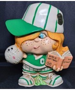 Vintage Girls Bank 1979 Enesco Sport Skwirt &quot;Betsy Base&quot; Spit Ball - $24.22 CAD
