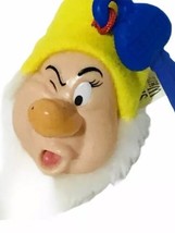 Mc Donalds Disney Snow White Key Chain Sneezy Plush Doll Head Collectible - $9.00