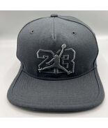 Air Jordan 23 Hat Men Black Embroidered Logo Jumpman Snap Back Cap - $88.88