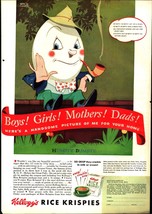 1938 Rice Krispies Humpty Dumpty Ad 10.5 x 14&quot; nostalgic d6 - £19.22 GBP