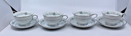 Noritake Porcelain Glencoe 6505 Footed Coffee Tea Mug Cup Saucer Set of ... - £45.14 GBP