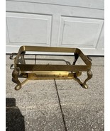 Vintage brass chafing dish Footed food warmer Frame - $3,711.48 MXN