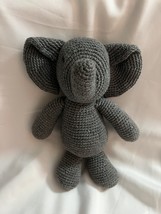 Hand Made Crochet Stuffed Animal Elephant 14 1/2&quot; Tall - $84.95