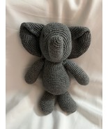 Hand Made Crochet Stuffed Animal Elephant 14 1/2&quot; Tall - $84.95