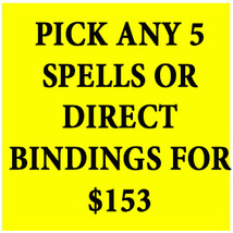 SPELL &amp; DIRECT BINDINGS WORKS ONLY ( NO JEWELRY) PICK 5 FOR $153  OFFERS... - $506.00