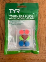 TYR Youth Ear Plugs - Multi-Colored Silicone - For Swimming- 3 Pack/Pair... - £11.70 GBP