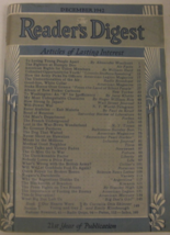 The Reader’s Digest, December, 1942, 21st year of Publication. Includes:... - £19.98 GBP