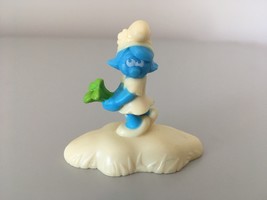 CAKE TOPPER FIGURINE - SMURFETTE WITH FLOWER - £1.24 GBP