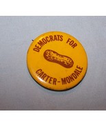 Yellow Political Button-Democrats for Carter-Mondale w/Peanut in Center - €6,82 EUR