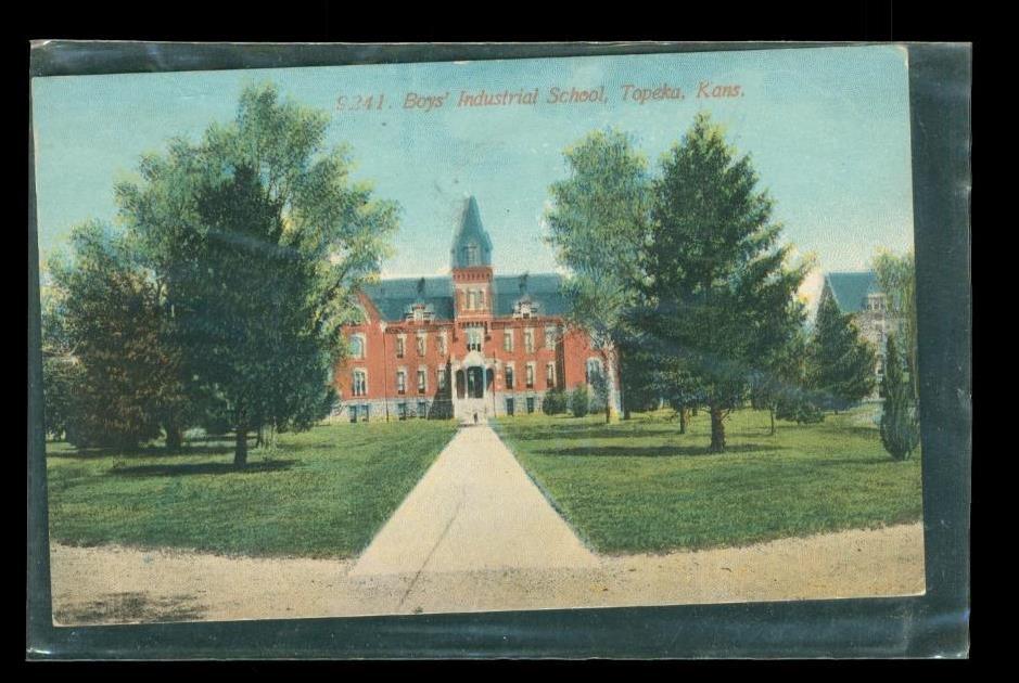 Vintage Postcard Historic Boys Industrial School Topeka Kansas 1913 Cancel - $12.86