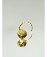 5mm Massiccio Oro Sfera Naso Wire Pin Bottone Anello Piercing 14k Oro Gi... - $84.67 CAD