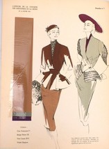 L’officiel De La Couleur Des Industries De La Mode No. 6 Hiver 1952 Plate 7 - $65.86