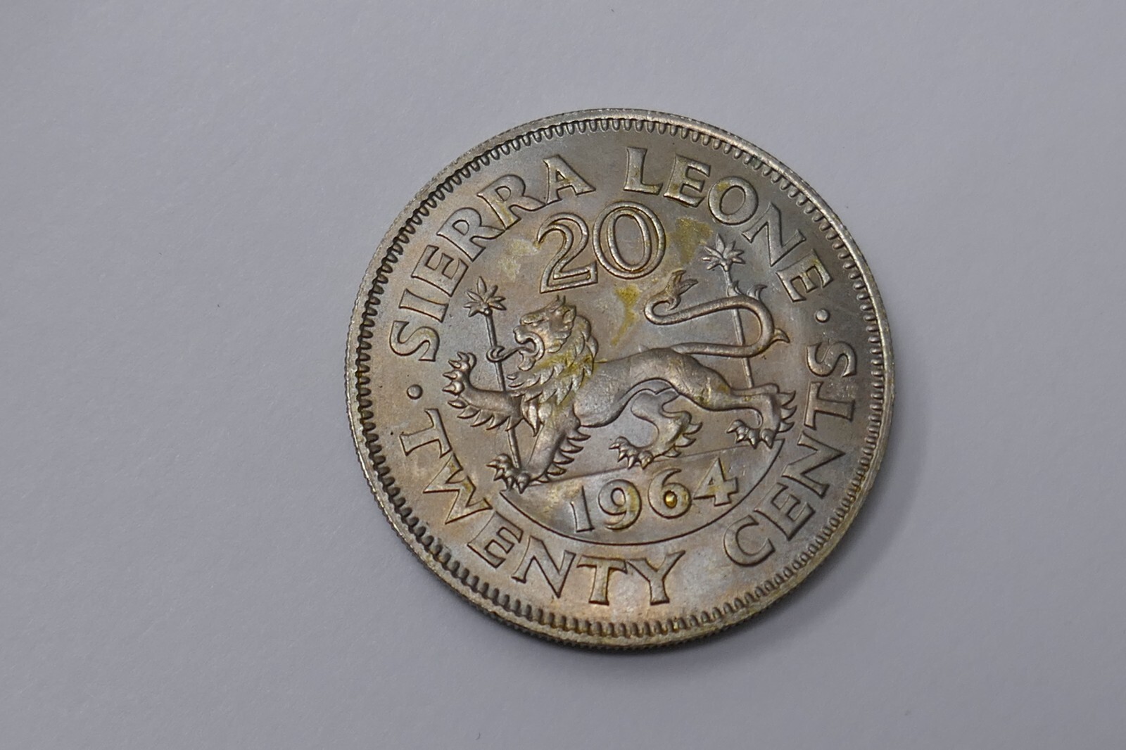 Sierra Leone 1964 Sir Milton Margai 20 Cents Copper Nickel Coin Item image 4