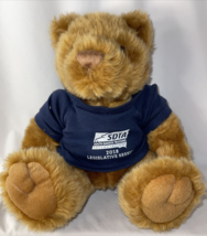 Chelsea Teddy Bear Brown Plush 9&quot; Stuffed Animal Soft Removable T-Shirt Cuddy - £7.71 GBP
