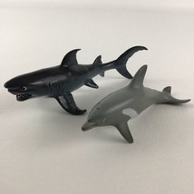 Ocean 6&quot; Figures Lot Great White Shark Dolphin Marine Life Realistic Ani... - $20.16