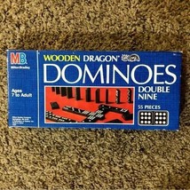 Vintage 1983 Milton Bradley Wooden Dragon Dominoes Used Double Nine - £16.03 GBP