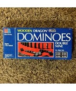 Vintage 1983 Milton Bradley Wooden Dragon Dominoes Used Double Nine - £15.81 GBP