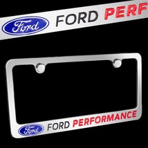 Brand New 1PCS Ford Performance Chrome Plated Brass License Plate Frame Official - $30.00