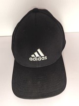 Adidas Climalite Mens Fitted Baseball Hat Cap Size S/M Black Embroidered Sports - £15.69 GBP