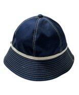 Coach Leatherware Women&#39;s Bucket Hat P/S Navy Blue w/White Trim NWT Inne... - $133.25 CAD